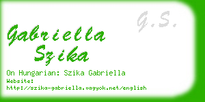 gabriella szika business card